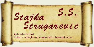 Stajka Strugarević vizit kartica